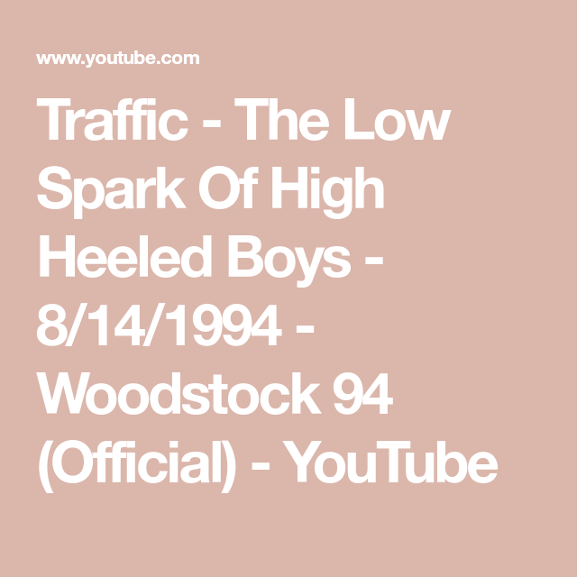 Traffic - Low Spark